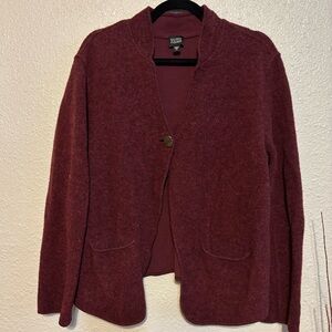 Eileen Fisher Deep Burgundy Cardigan